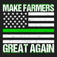 Make Farmers Great Again Usa Flag Thin Green Line Gift Hat thumb 2