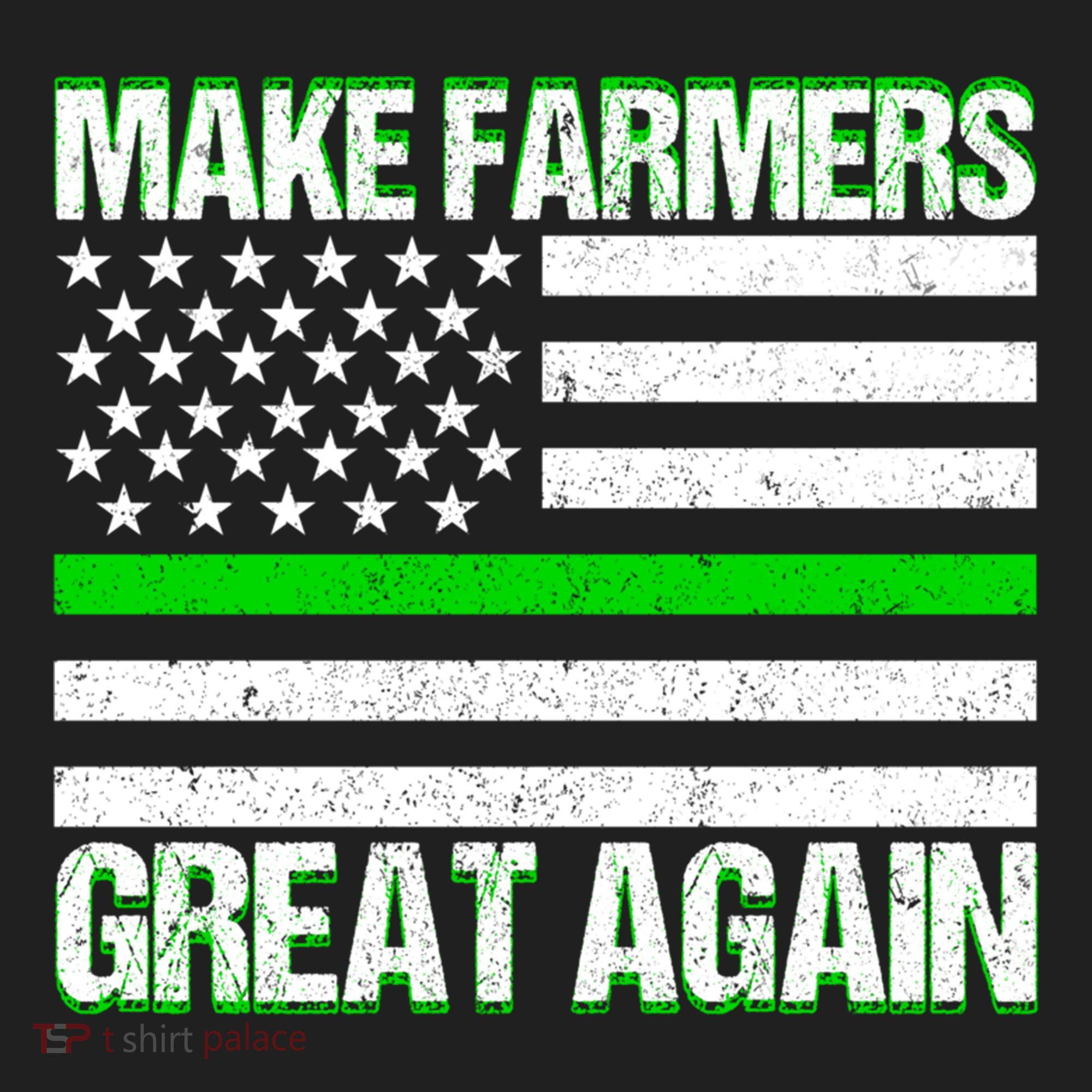Make Farmers Great Again Usa Flag Thin Green Line Gift Hat
