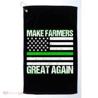 Make Farmers Great Again Usa Flag Thin Green Line Gift Golf Towel thumb 0