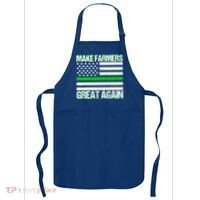 Make Farmers Great Again Usa Flag Thin Green Line Gift Apron thumb 0