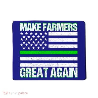 Make Farmers Great Again Usa Flag Thin Green Line Gift Mousepad