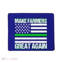 Make Farmers Great Again Usa Flag Thin Green Line Gift Mousepad thumb 0