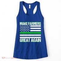 Make Farmers Great Again Usa Flag Thin Green Line Gift Women's Tank Top thumb 0