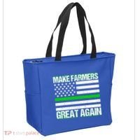 Make Farmers Great Again Usa Flag Thin Green Line Gift Tote Bag thumb 2