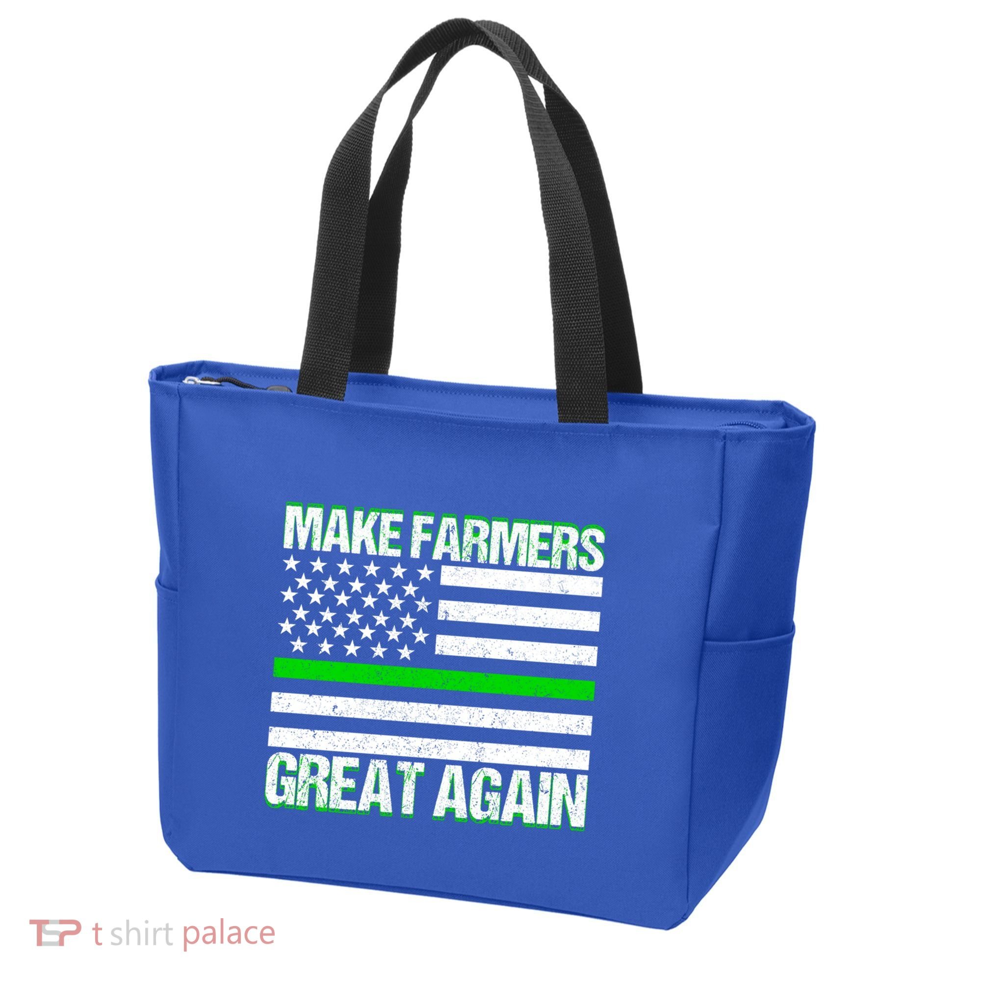 Make Farmers Great Again Usa Flag Thin Green Line Gift Tote Bag