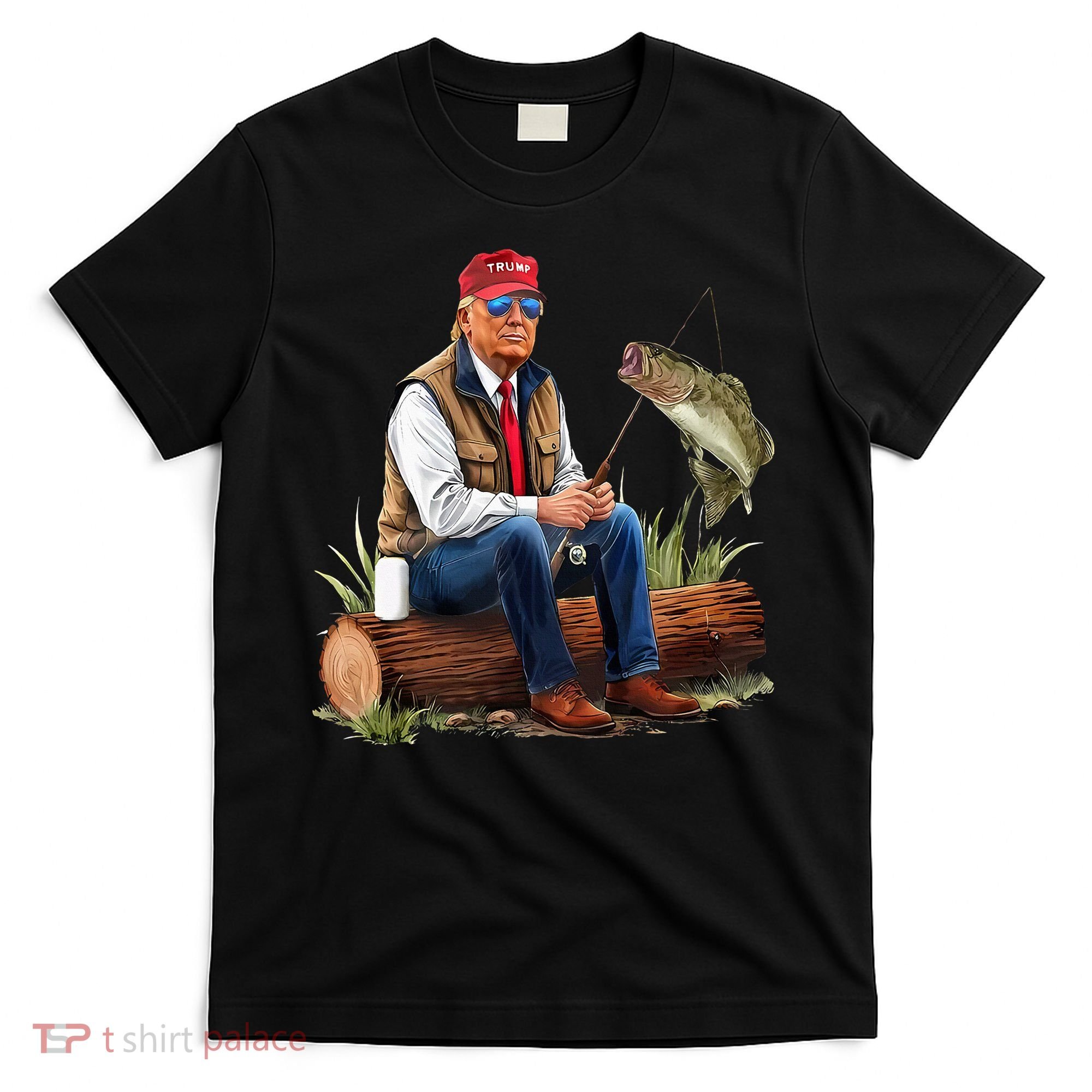 Make Fishing Great Again Funny Bass Fishing Humor Trump T-Shirt