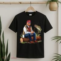 Make Fishing Great Again Funny Bass Fishing Humor Trump T-Shirt thumb 2