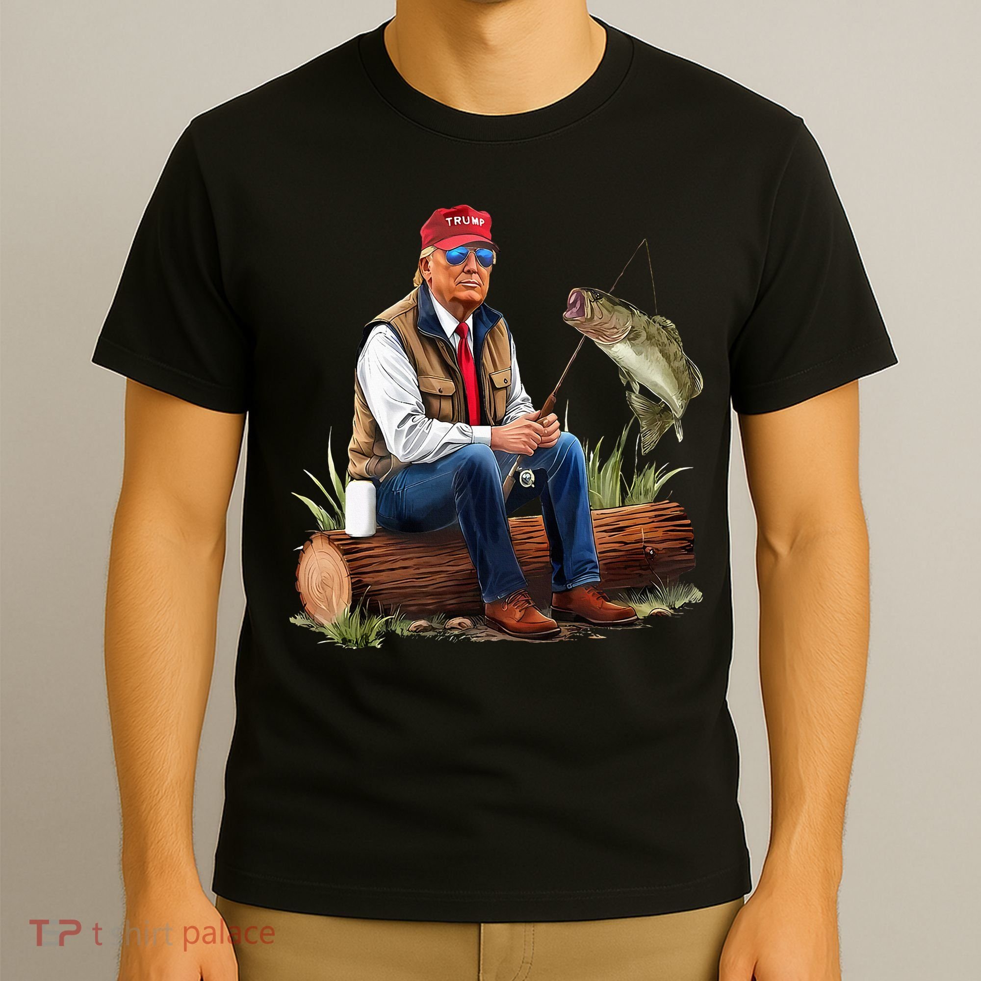 Make Fishing Great Again Funny Bass Fishing Humor Trump T-Shirt