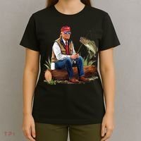 Make Fishing Great Again Funny Bass Fishing Humor Trump T-Shirt thumb 4