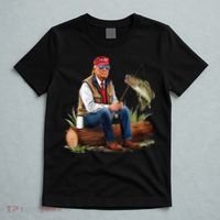 Make Fishing Great Again Funny Bass Fishing Humor Trump T-Shirt thumb 5