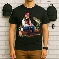 Make Fishing Great Again Funny Bass Fishing Humor Trump T-Shirt thumb 6
