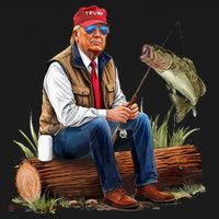 Make Fishing Great Again Funny Bass Fishing Humor Trump T-Shirt thumb 7
