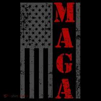 Maga Flag Gray And Red Distressed American Flag Long Sleeve Shirt thumb 2