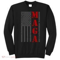 Maga Flag Gray And Red Distressed American Flag Sweatshirt thumb 0