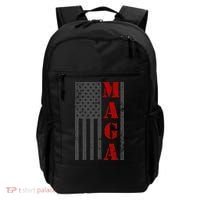 Maga Flag Gray And Red Distressed American Flag Backpack thumb 0