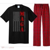 Maga Flag Gray And Red Distressed American Flag Pajama Set thumb 0