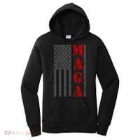 Maga Flag Gray And Red Distressed American Flag Women's Hoodie thumb 0
