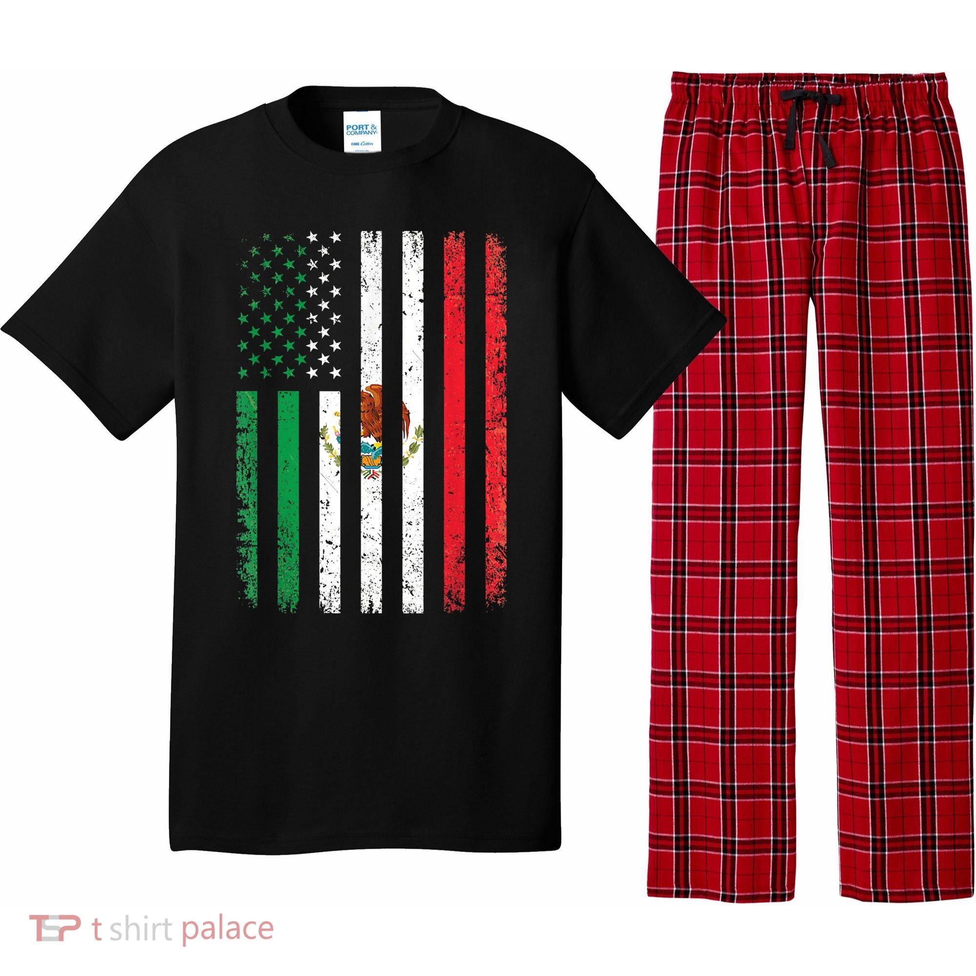 Mexico Flag Gift Usa American Mexican Independence Day Gift Pajama Set