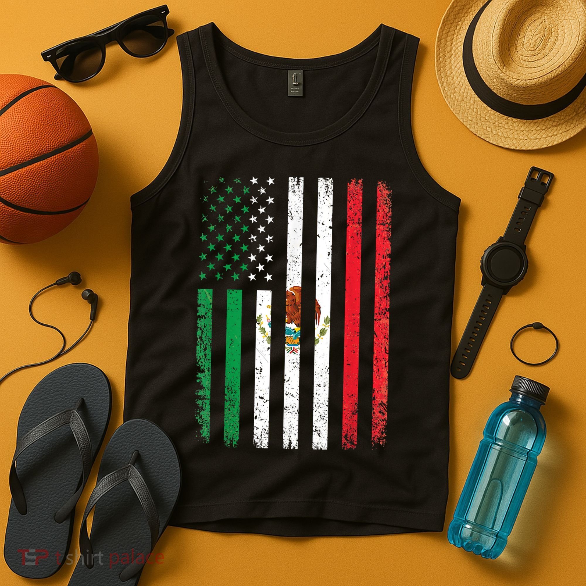 Mexico Flag Gift Usa American Mexican Independence Day Gift Tank Top
