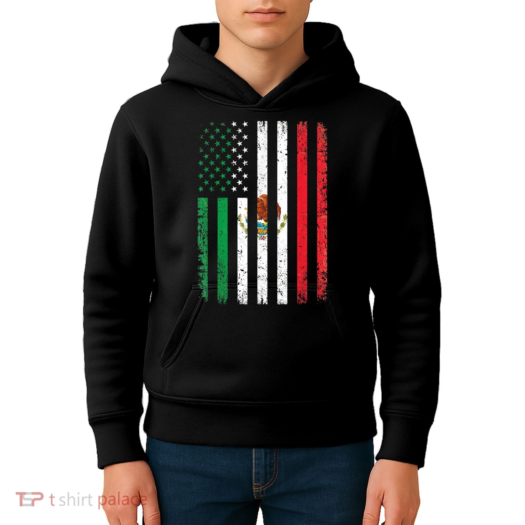 Mexico Flag Gift Usa American Mexican Independence Day Gift Kids Hoodie