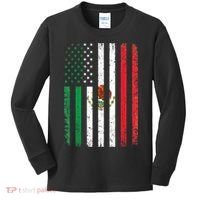Mexico Flag Gift Usa American Mexican Independence Day Gift Kids Long Sleeve Shirt thumb 0