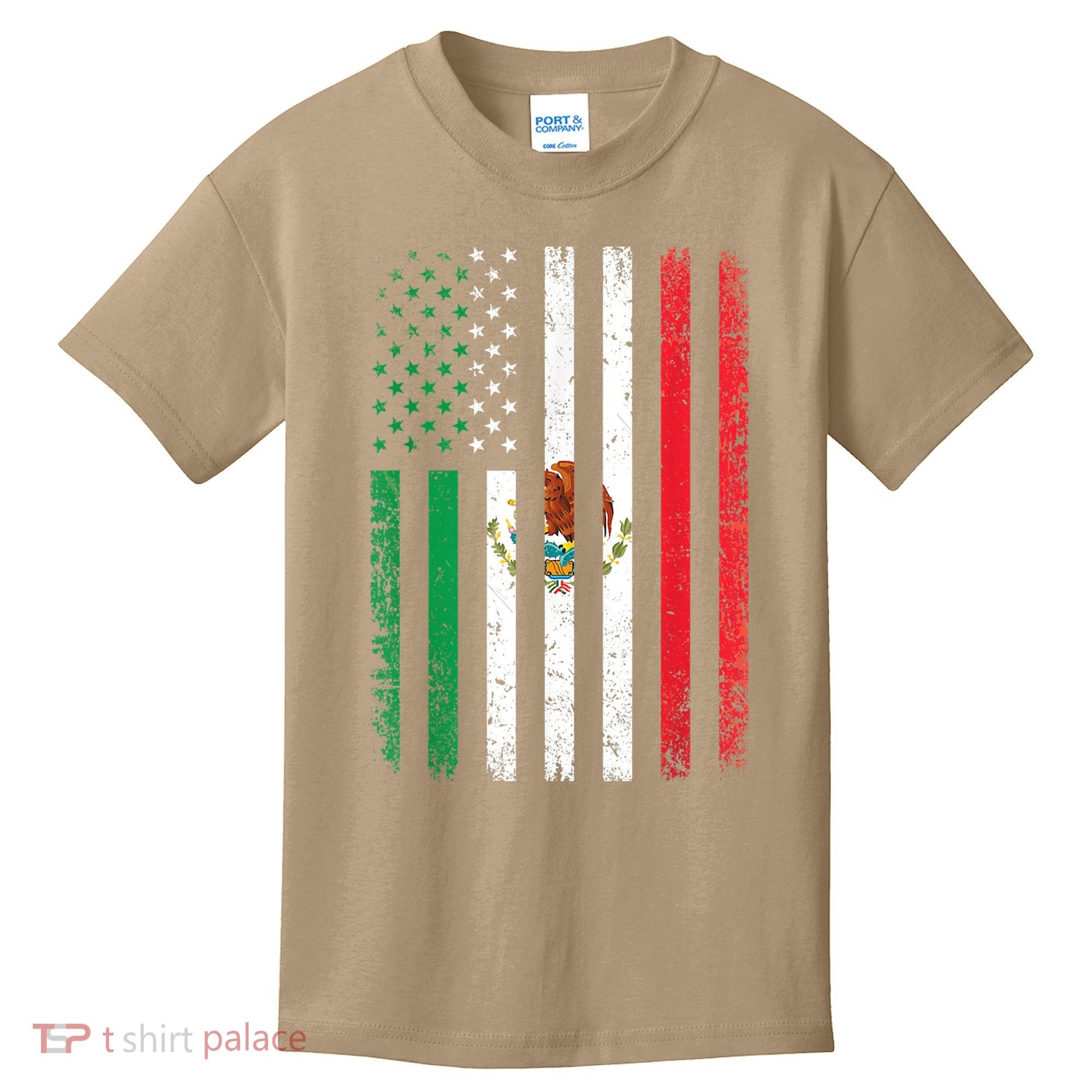 Mexico Flag Gift Usa American Mexican Independence Day Gift Kids T-Shirt
