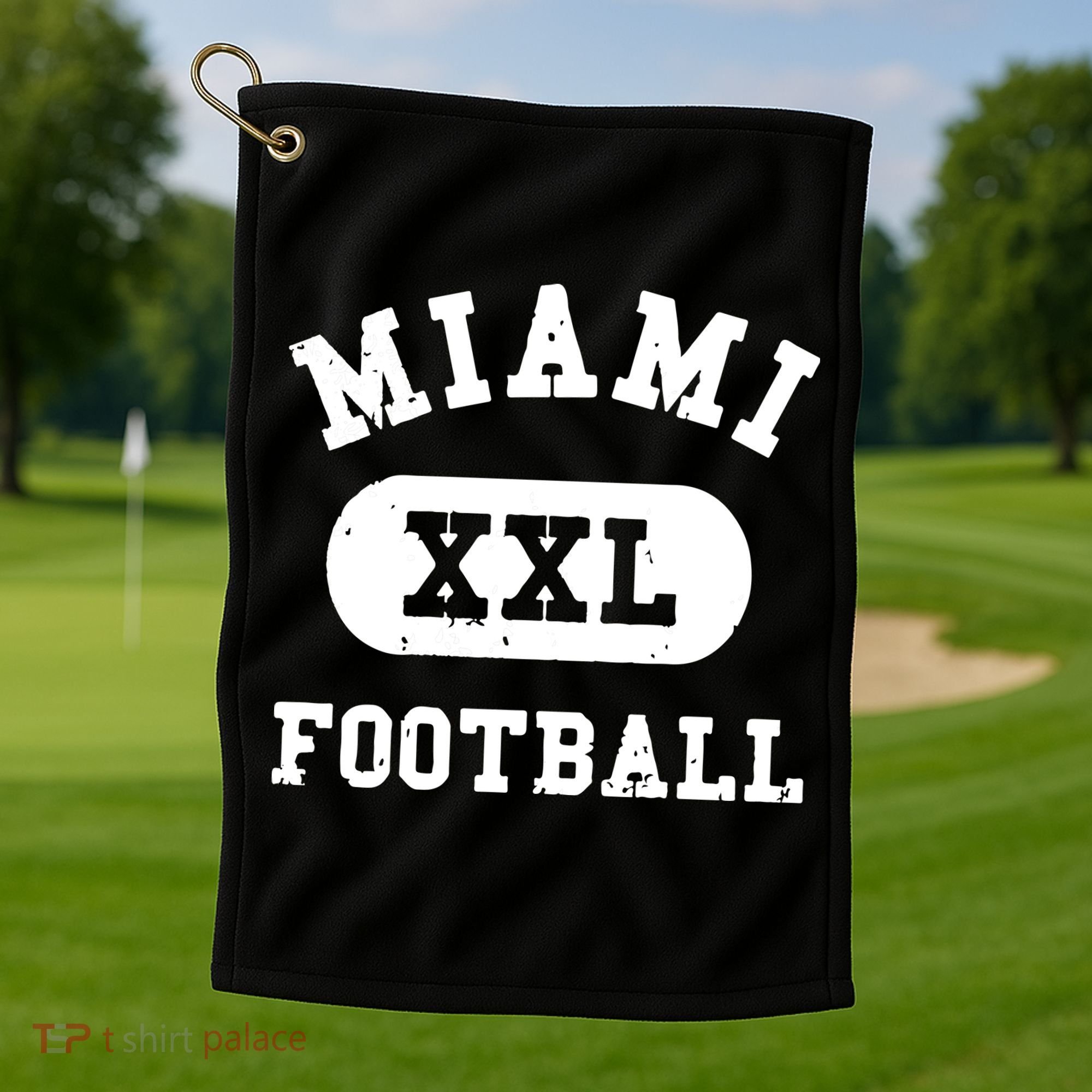 Miami Football Gift For Fan Sport Golf Towel