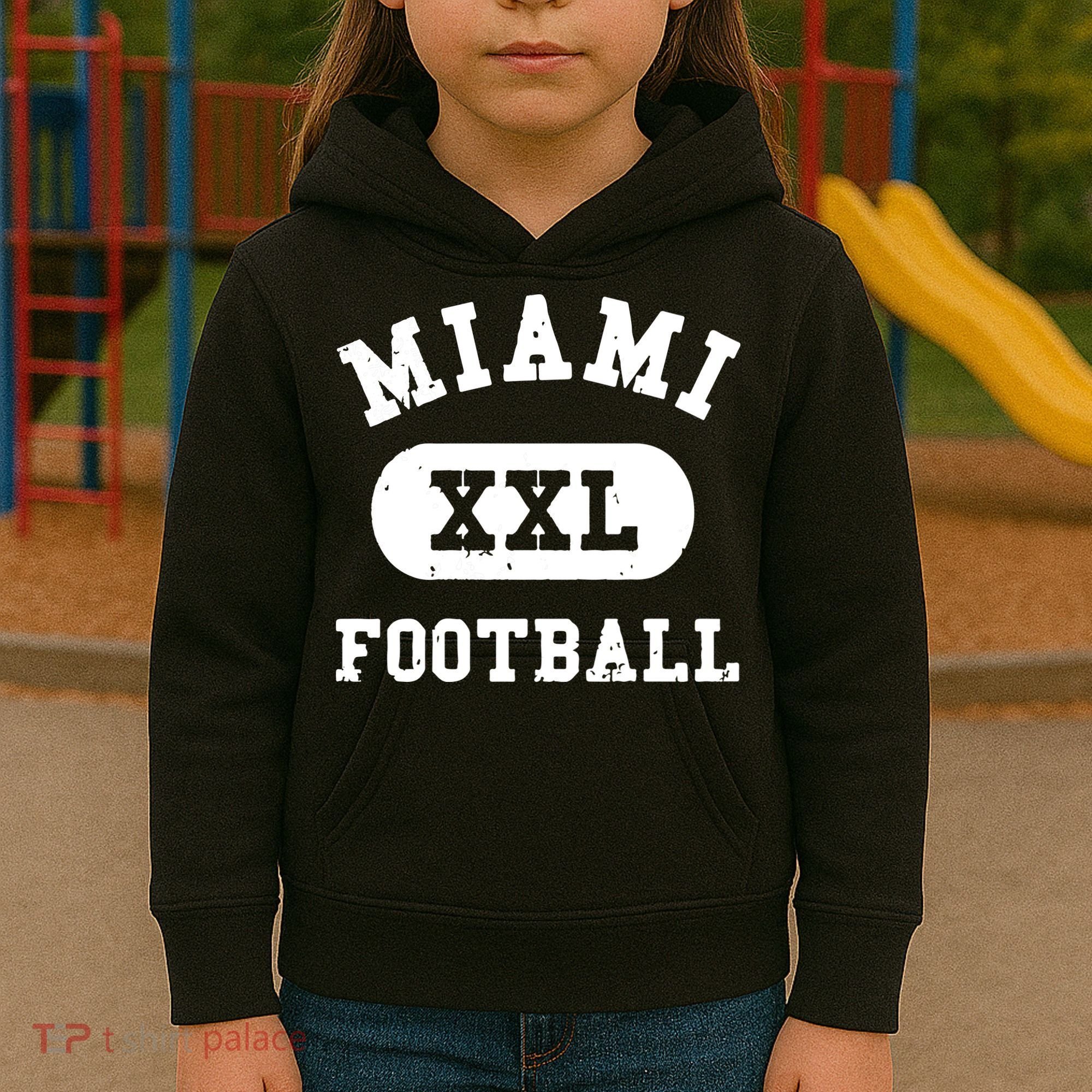 Miami Football Gift For Fan Sport Kids Hoodie