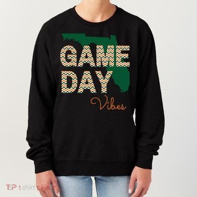 Miami Football Game Day Vibes Fall Tailgate Women's Sweatshirt