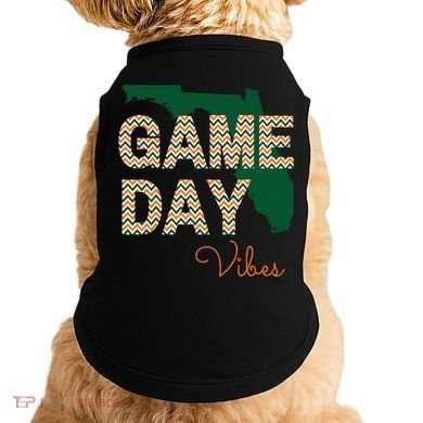 Miami Football Game Day Vibes Fall Tailgate Doggie Tank
