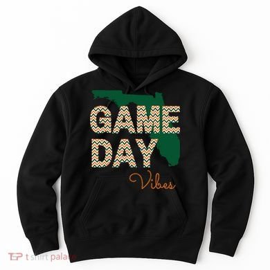 Miami Football Game Day Vibes Fall Tailgate Hoodie