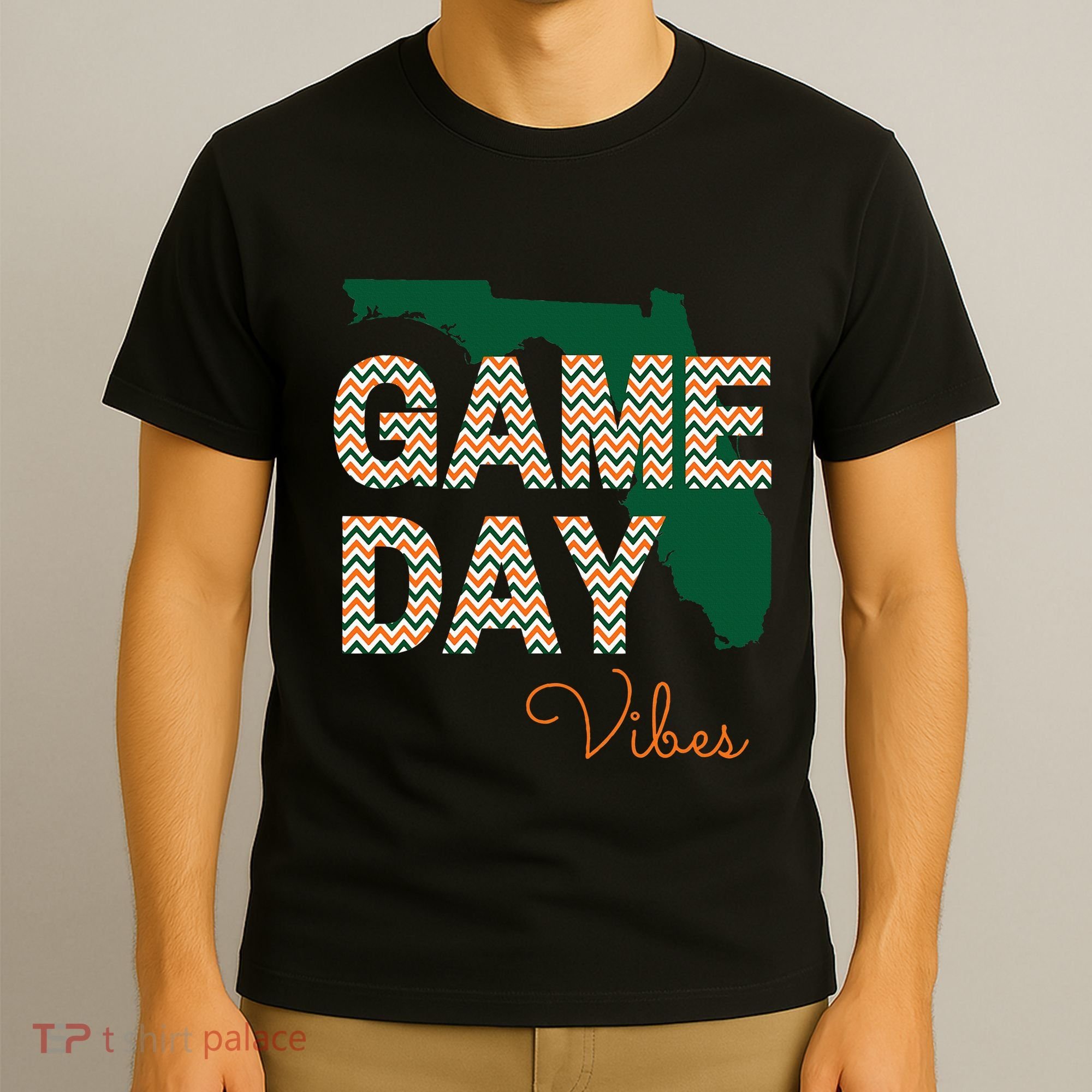 Miami Football Game Day Vibes Fall Tailgate T-Shirt