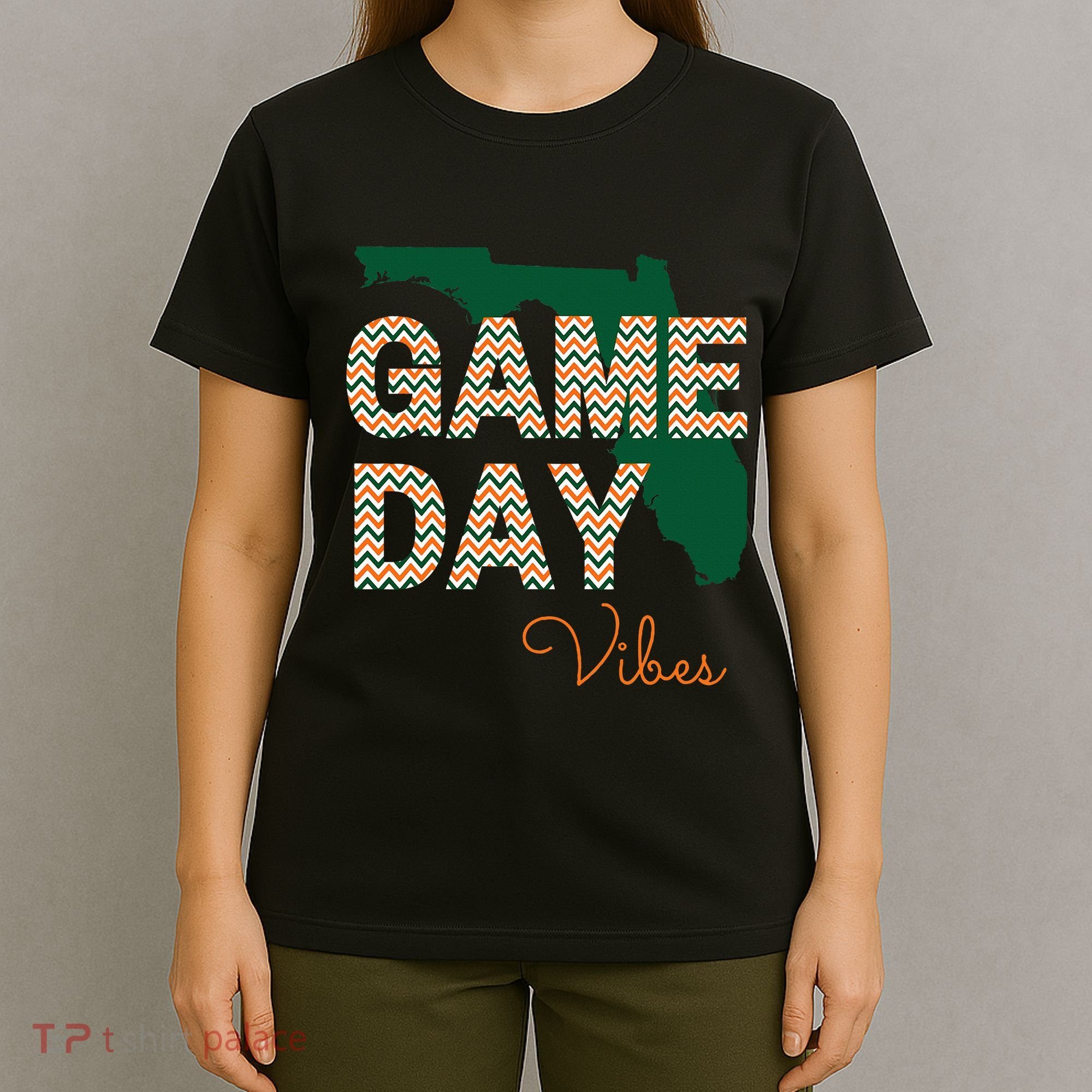 Miami Football Game Day Vibes Fall Tailgate T-Shirt