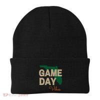 Miami Football Game Day Vibes Fall Tailgate Beanie thumb 0