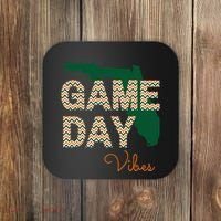 Miami Football Game Day Vibes Fall Tailgate Coaster thumb 0