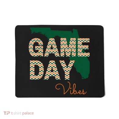 Miami Football Game Day Vibes Fall Tailgate Mousepad