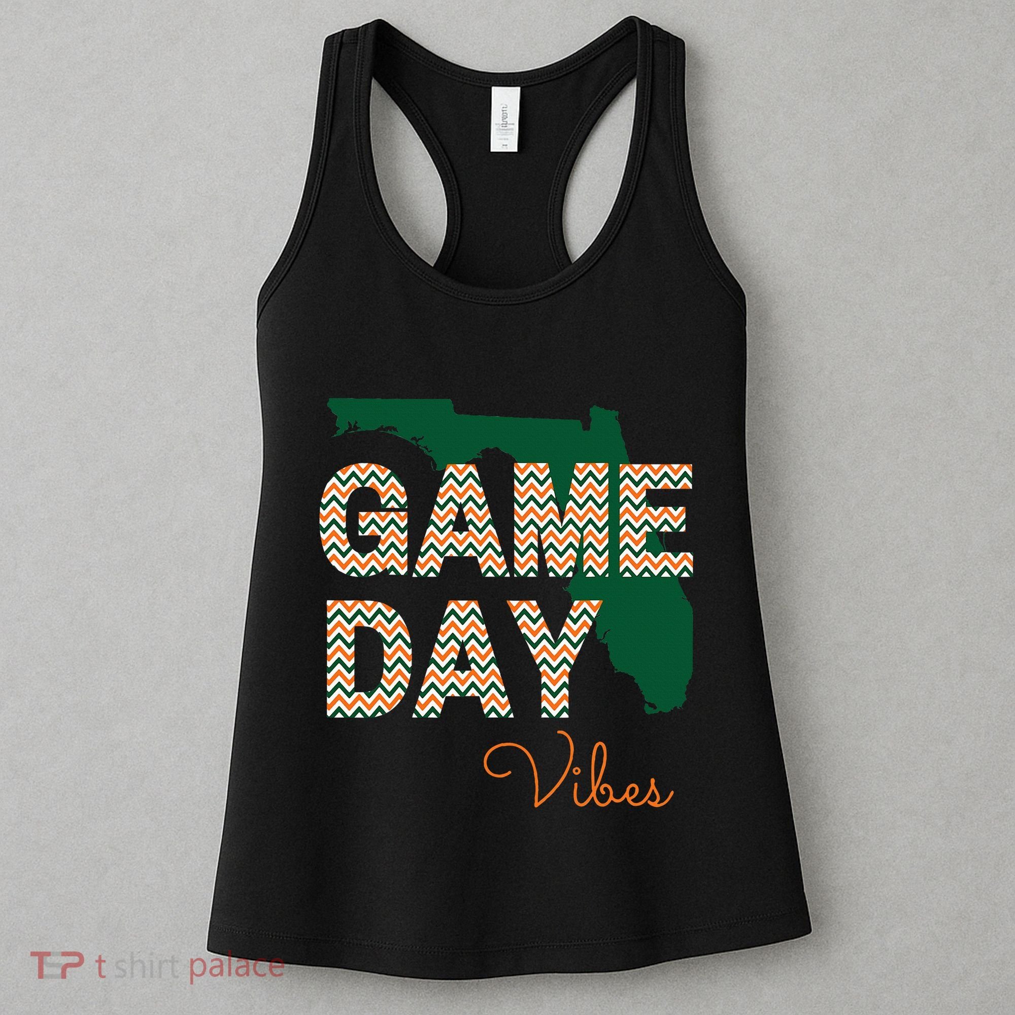 Miami Football Game Day Vibes Fall Tailgate Women's Tank Top