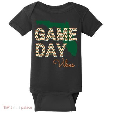 Miami Football Game Day Vibes Fall Tailgate Baby Bodysuit