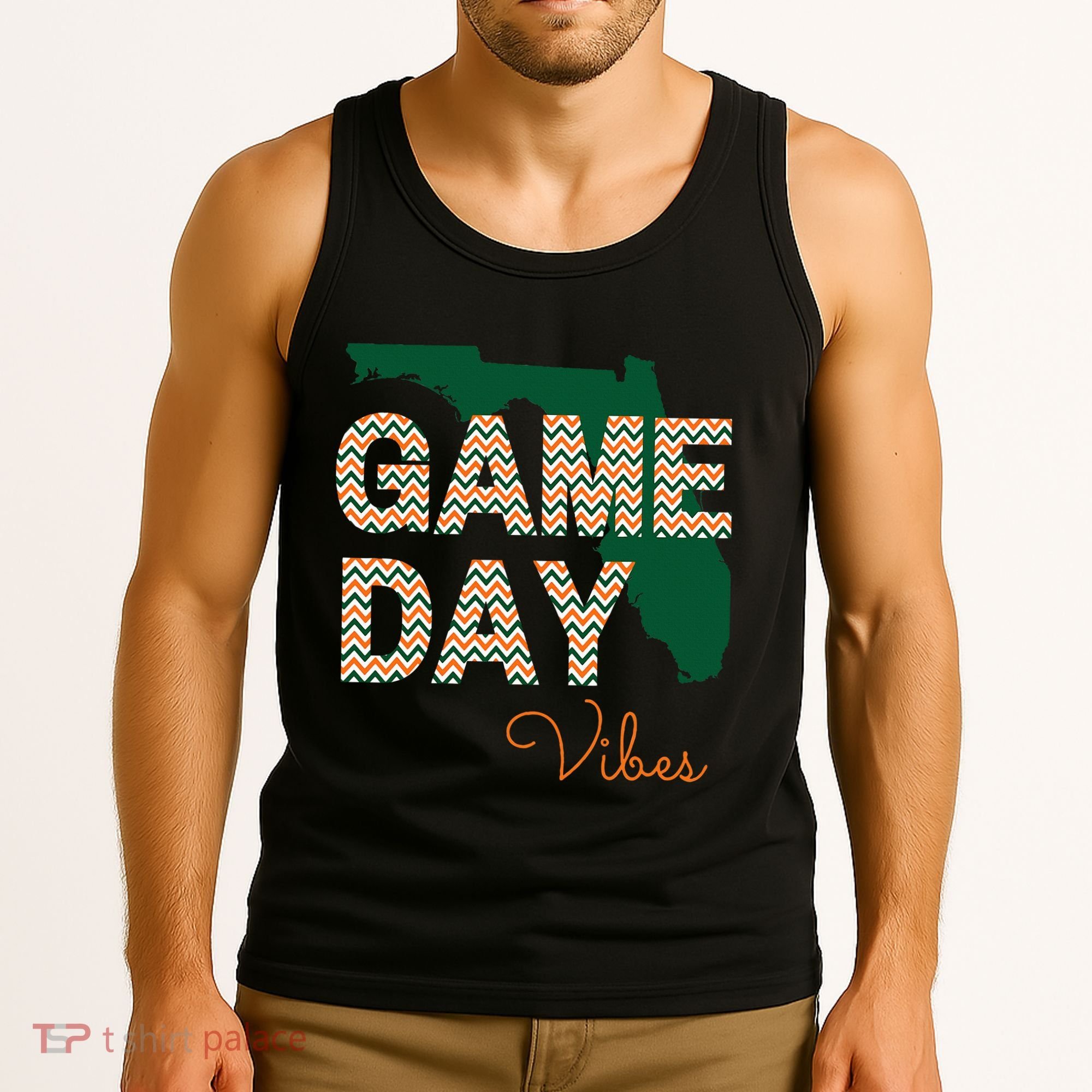 Miami Football Game Day Vibes Fall Tailgate Tank Top