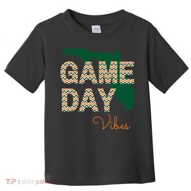 Miami Football Game Day Vibes Fall Tailgate Toddler T-Shirt