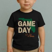 Miami Football Game Day Vibes Fall Tailgate Toddler T-Shirt thumb 2