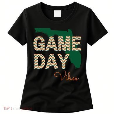 Miami Football Game Day Vibes Fall Tailgate Women's T-Shirt
