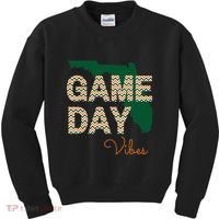 Miami Football Game Day Vibes Fall Tailgate Kids Sweatshirt thumb 0