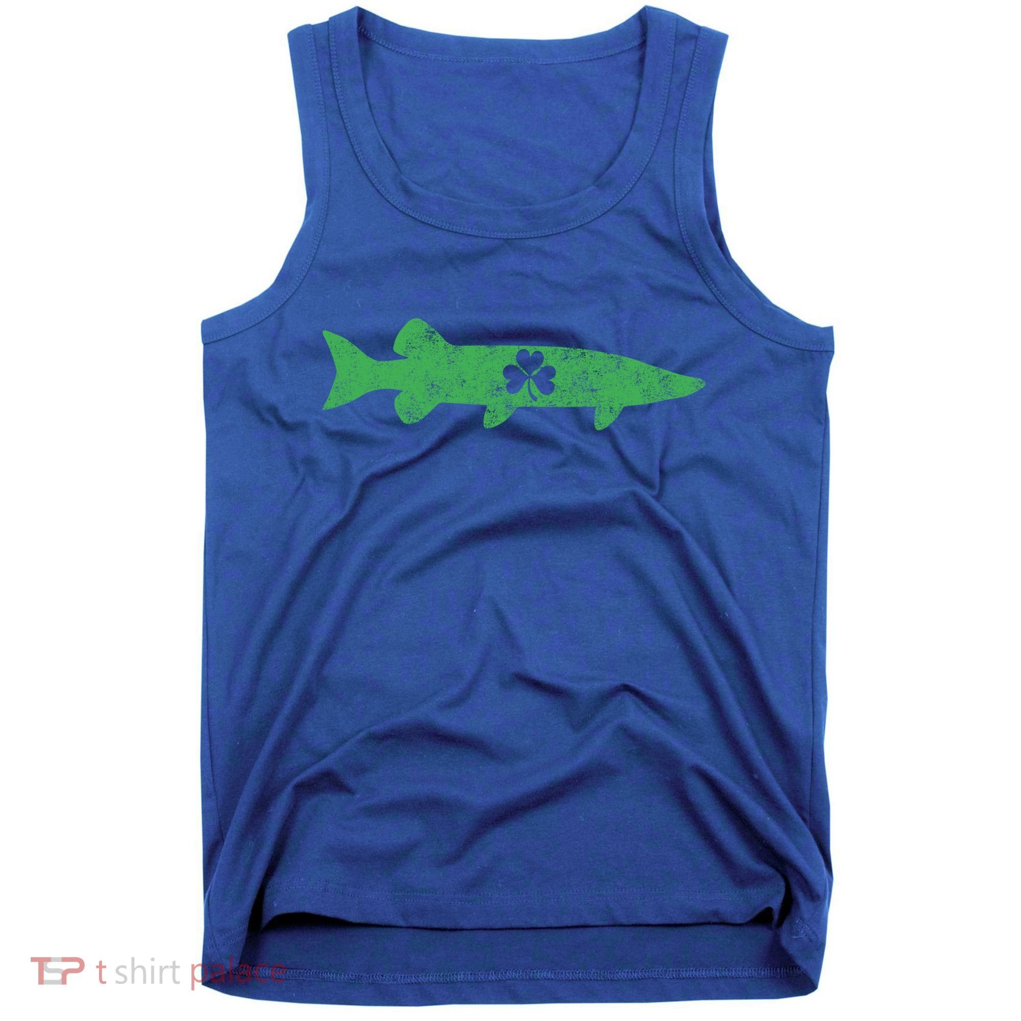 Musky Fishing Gift St Patrick's Day Irish Fisher Great Gift Tank Top