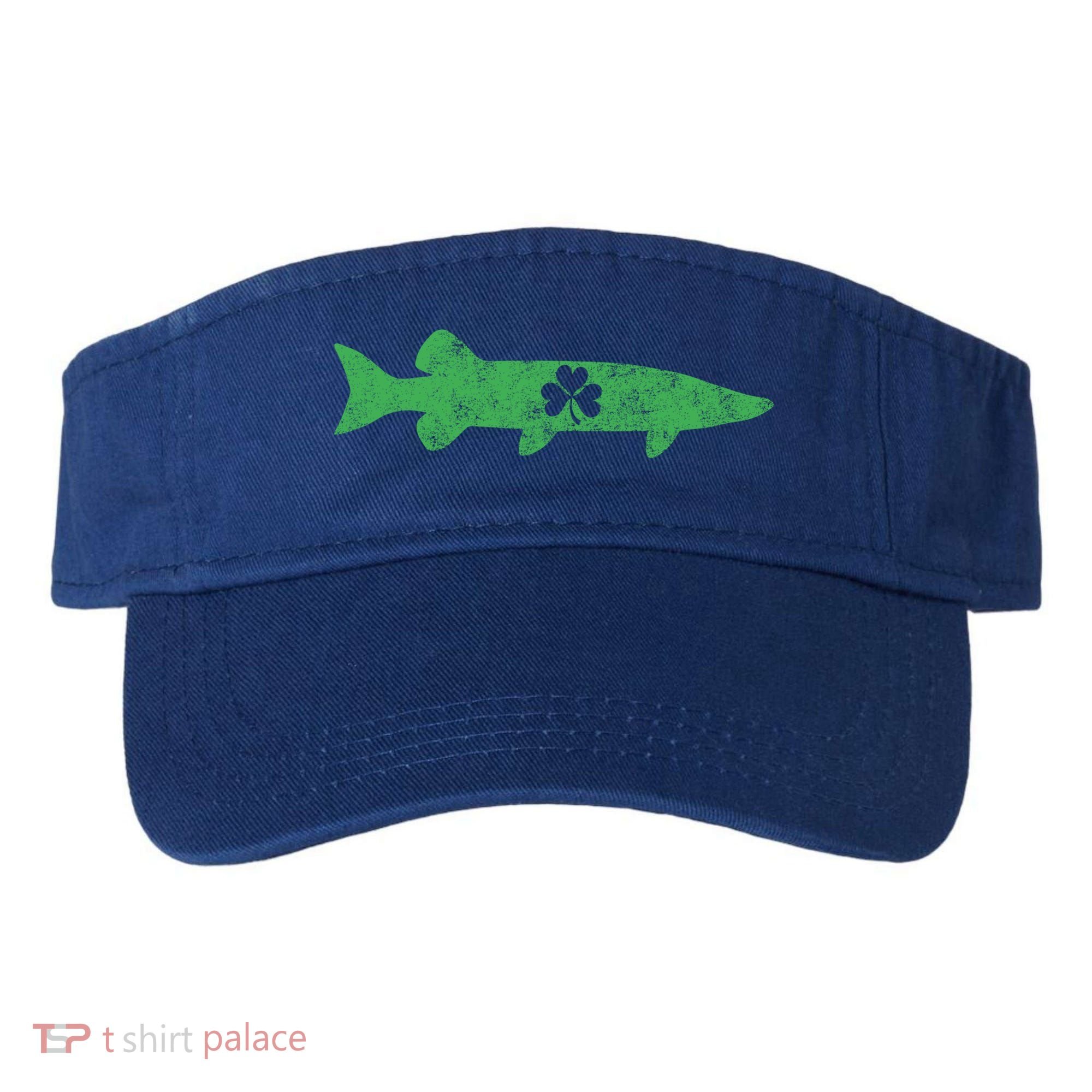 Musky Fishing Gift St Patrick's Day Irish Fisher Great Gift Visor