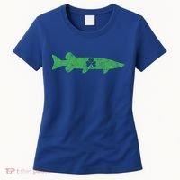Musky Fishing Gift St Patrick's Day Irish Fisher Great Gift Women's T-Shirt thumb 0