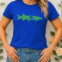 Musky Fishing Gift St Patrick's Day Irish Fisher Great Gift Women's T-Shirt thumb 2