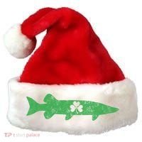 Musky Fishing Gift St Patrick's Day Irish Fisher Great Gift Santa Hat thumb 0