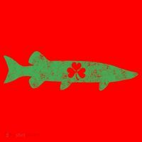Musky Fishing Gift St Patrick's Day Irish Fisher Great Gift Santa Hat thumb 1