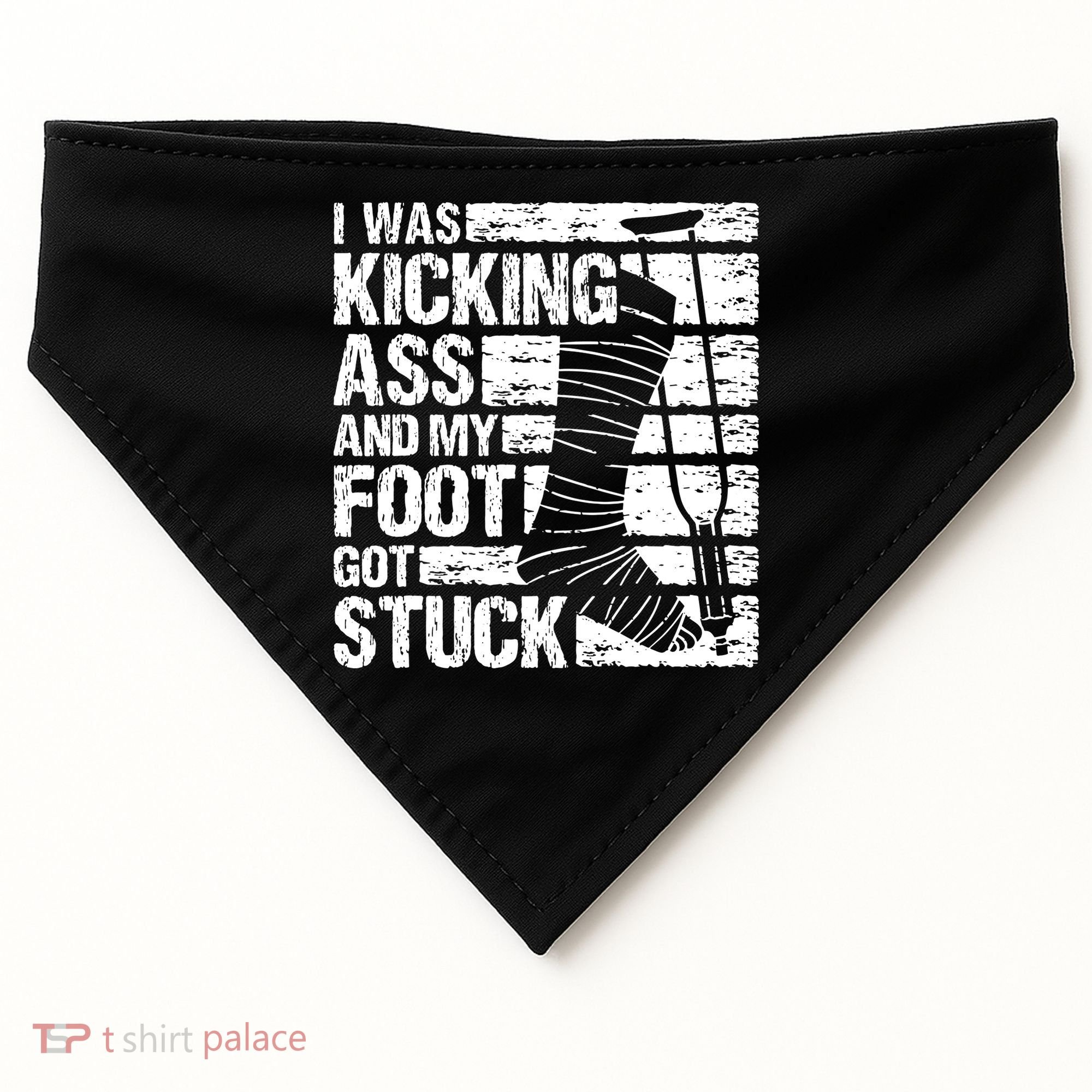 My Foot Got Stuck Broken Leg Cast Bone Injury Recovery USA-Made Doggie Bandana